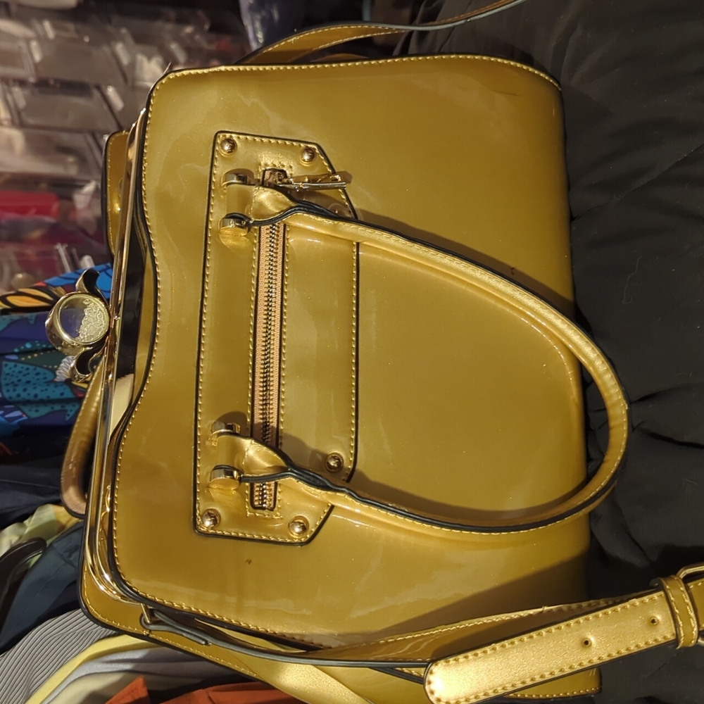 Gold handbag